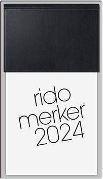 Rido Tischkalender Merker 10,8x20,1cm PP schwarz 2024 (7035003904)