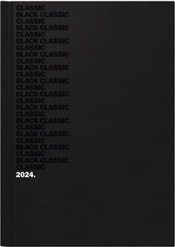 Brunnen Buchkalender 795 Black Classic A5 Balacron schwarz 2024 (1079563064)