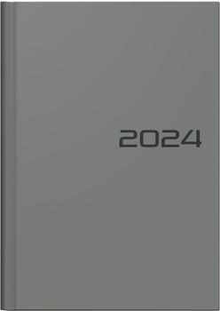 Brunnen Buchkalender 796 A5 grau 2024 (1079661634)