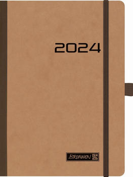 Brunnen Buchkalender 796 A5 Karton braun 2024 (1079602704)