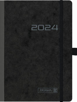 Brunnen Buchkalender 796 A5 Karton schwarz 2024 (1079602904)