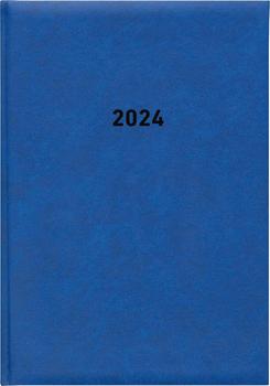 Zettler Buchkalender 876 15x21cm Kunststoff blau 2024 (602358)