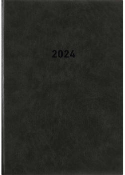 Zettler Buchkalender 876 15x21cm Kunststoff schwarz 2024 (602359)
