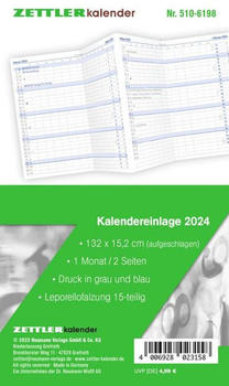 Zettler Kalendereinlage Faltplaner Leporello 9,5x16cm 024 (602315)