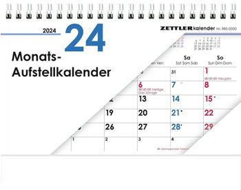 Zettler Monats-Aufstellkalender 985 2024 1 Monat/1 Seite 20x15cm (602180)