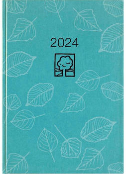 Zettler Taschenkalender 610 2024 10,2x14,2cm 1 Tag/1 Seite türkis (602113)