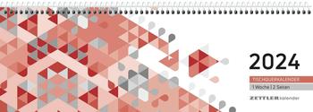 Zettler Tischquerkalender 116 29,6x9,9cm rot 2024 (609930)