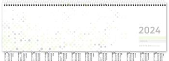 Zettler Tischquerkalender 137 36,2x13,6cm Perfo grün 2024 (609940)