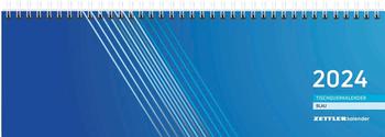 Zettler Tischquerkalender 176 32x10,5cm blau 2024 (609946)