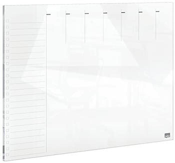 nobo Wochenplaner Glas 56x43cm weiß (1915602)