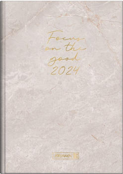 Brunnen Buchkalender 795 A5 Grafic-Einband Marble 2024 (1079515064)