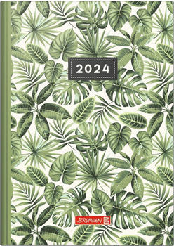 Brunnen Buchkalender 795 A5 Grafik-Einband Jungle Leaves 2024 (1079515014)