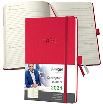 sigel Conceptum 2024 A5 Hardcover red (C2464)