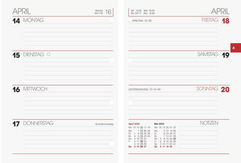 Brunnen Kalendereinlage 731 für Ringbuch-Kalender 10x14cm 2024 (1073127004)