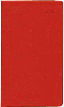 Zettler Taschenplaner 540 2024 9,5x16cm 1 Woche/1 Seite rot (609983)