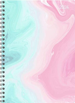 Neumann Verlage Ladytimer Ringbuch Watercolor 2024 Taschen-Kalender A5 15x21 cm