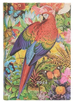 Paperblanks 12-Monatskalender 2024 Tropischer Garten Mini Tagesüberblick