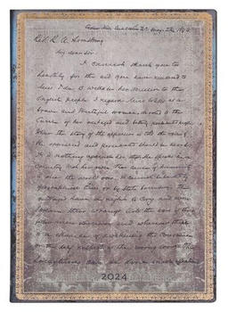 Paperblanks 12-Monatskalender Flexi 2024 Frederick Douglass, Brief für Bürgerrechte Midi Horizontal
