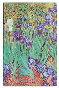 Paperblanks 12-Monatskalender Flexi 2024 Van Goghs Schwertlilien Maxi Horizontal