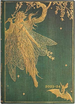 Paperblanks 18-Monatskalender 2024 Olive Fairy Midi Horizontal