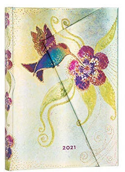 Paperblanks 12-Monatskalender 2021 Kolibri Tagesüberblick Midi
