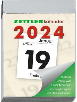 Zettler Tagesabreißkalender 302 M 5,5x7,1cm 2024 (609955)