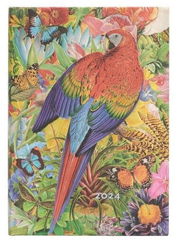 Paperblanks 12-Monatskalender 2024 Tropischer Garten Midi Vertikal