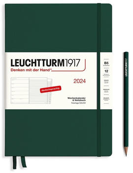 Leuchtturm1917 Kalender & Notizbuch 2024 Composition B5 Hardcover Forest Green liniert (367749)