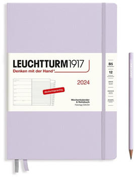 Leuchtturm1917 Kalender & Notizbuch 2024 Composition B5 Hardcover Lilac liniert (367751)