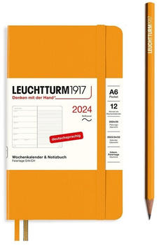 Leuchtturm1917 Kalender & Notizbuch 2024 Pocket A6 Softcover Rising Sun liniert (367797)