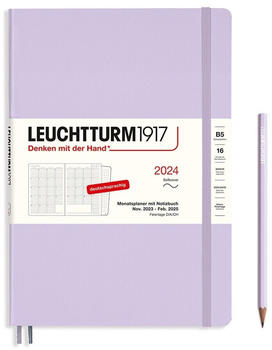 Leuchtturm1917 Monatsplaner & Notizbuch Composition B5 2024 Softcover Lilac (367562)