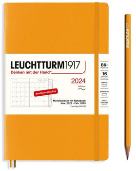 Leuchtturm1917 Monatsplaner & Notizbuch Paperback B6+ 2024 Softcover Rising Sun (367580)