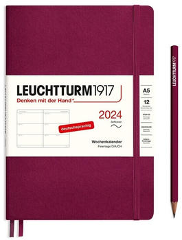 Leuchtturm1917 Medium 2024 A5 Softcover Port Red (367657)