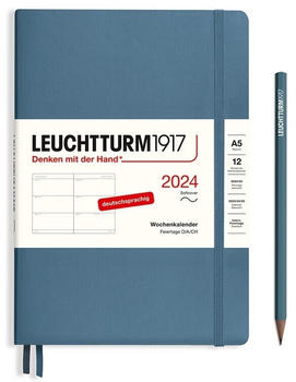 Leuchtturm1917 Medium 2024 A5 Softcover Stone Blue (367663)