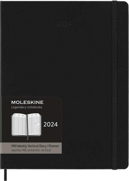 Moleskine Pro 2024 vertikal XL Hardcover Schwarz