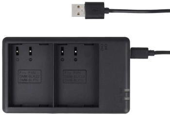 Akku-King USB-Dual-Akku-Ladegerät kompatibel mit Panasonic DMW-BLK22 / DMW-BLK22E / BLF19Lumix DC-S5 DC-S5K G9 GH5 GH5S