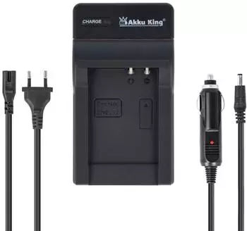 Akku-King 2in1 KFZ + Netz Ladegerät kompatibel mit Nikon Akku EN-EL12