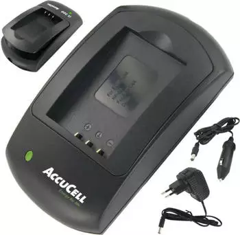 AccuCell Ladegerät und Akku kompatibel mit Nikon EN-EL14 (AC2012-EL14)