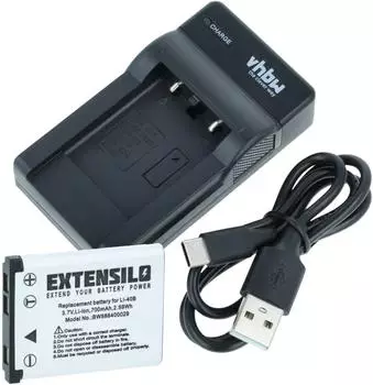 EXTENSILO Ladezubeh&ouml;r-Set f&uuml;r FinePix JZ310, JZ300, JZ305, JZ500, JZ505, JZ700 (VHBW4070351056380)