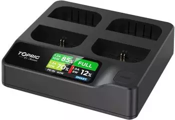 Accsoon TopRig 4-Schacht LP-E6 Schnellladeger&auml;t 100W