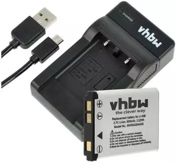 vhbw Ladezubehör-Set für Medion MD87657, MD86930, MD87366, MD87857 Kamera (VHBW4070351083263)