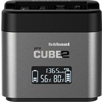H&auml;hnel Pro Cube 2 Doppelladeger&auml;t f&uuml;r DSLR-Kamera Akkus, mit Mingon-Einsatz,