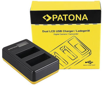 Patona Dual LCD USB Ladegerät f. Canon LP-E8