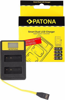 Patona Smart Dual LCD USB Ladegerät f. Panasonic DMW-BLG10