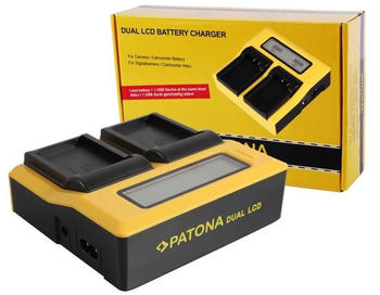 Patona Dual LCD USB Ladegerät f. Fujifilm GFX50S/GFX50R