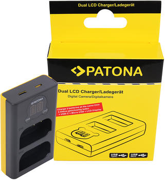 Patona Dual LCD USB Ladegerät für Panasonic DMW-BLK22