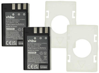 vhbw 2 x Akku Set 900mAh (7.2V) kompatibel mit Kamera Nikon D40 SLR D40x DSLR D60 DSLR D3000 D5000 Ersatz für EN-EL9 EN-EL9a.