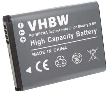 vhbw Akku kompatibel mit Samsung ES91, L20, MV800, N9V, PL100, PL120, PL170, PL171, PL20, PL200 Kamera Digicam DSLR (500mAh, 3,6V, Li-Ion)