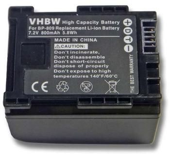 vhbw Akku kompatibel mit Canon Legria HF10, HF100, HF11 HD, HF20, HF200 Videokamera Camcorder (800mAh, 7,2V, Li-Ion) + Infochip