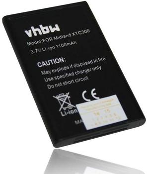 vhbw Li-Ion Akku 1100mAh (3.7V) kompatibel mit Midland XTC300, XTC300VP4, XTC350, Ordro, Usance, Vivitar Ersatz für BATT11L.